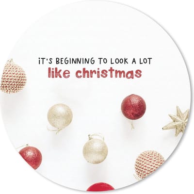 Muismat rond 20x20 cm - Mousepad Kerst - Quote - Kerstballen - Ronde muismatten - Kerst - Cadeau - Kerstcadeau voor mannen en voor vrouwen