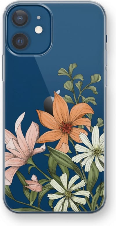 Case Company® - Hoesje geschikt voor iPhone 12 hoesje - Floral bouquet - Soft Cover Telefoonhoesje - Bescherming aan alle Kanten en Schermrand