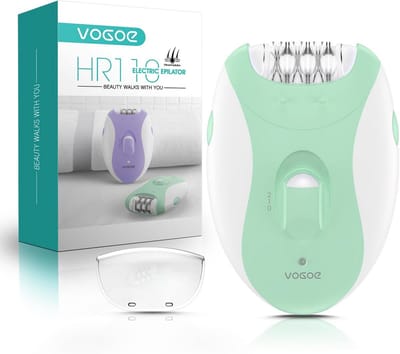 Elektrische Epilator - Ontharingsapparaat Vrouwen - Gladde Huid - 21 Pincetten LED - Draadloos Oplaadbaar - Lichtgroen