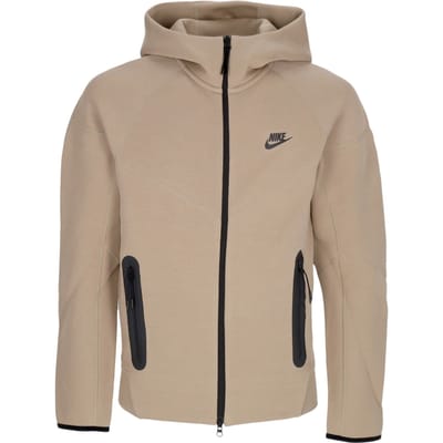Lichtgewicht herenhoodie Tech Fleece Windrunner-hoodie met volledige ritssluiting Kaki/zwart