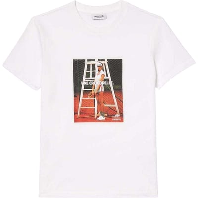 Lacoste Dames/Dames Bedrukt Piqué T-shirt (Wit)
