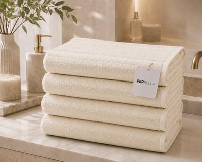 Set van 4 handdoeken - Wit - 50 x 90 cm - 500 g/m² - Zacht en absorberend