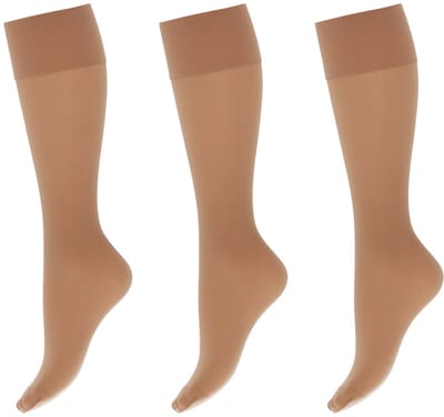 Marianne - Dames Kneehighs Support Lycra Panty - 40Den - 3-Pack - Maat 35-38 - Wineblush