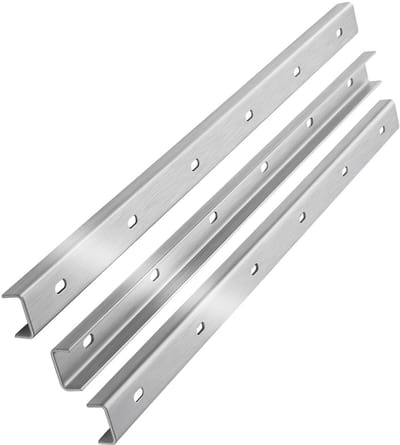 SOTECH Set van 3 verstevigingsprofielen 600 x 40 x 20 mm voor het SPIDER tafelframe U-vormig Materiaal roestvrij staal, geborsteld Verstevigingsprofiel