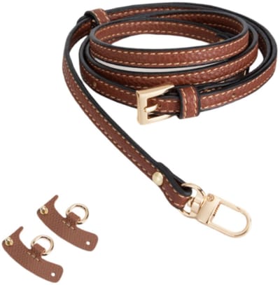 EXCITAT Schouderriem - Minitas Leren schouderriem - Tasriem - Dunne riem - Grijsbruin