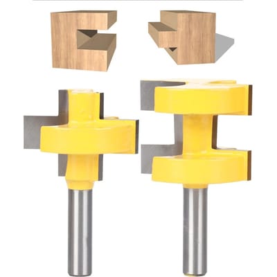 2 stuks 8 mm schacht vierkante tand freesbit hoge hardheid houtbewerking freesgereedschap freesbit 8x11