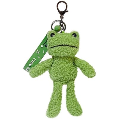 Schattige Kikkerpop Kawaii Pluche Sleutelhanger Accessoires Kawaii Sleutelhanger voor Rugzakken Tassen Portemonnee Autosleutelring Verjaardag Kerstcadeaus groen