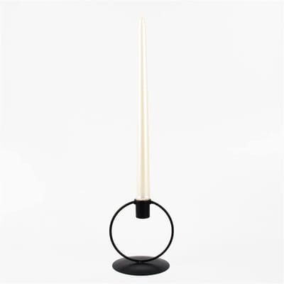 Kaarsenhouder Decoratie - Woonaccessoire - Sfeer Creëren - Creatief Design - 300 Gram - Lichtgrijs
