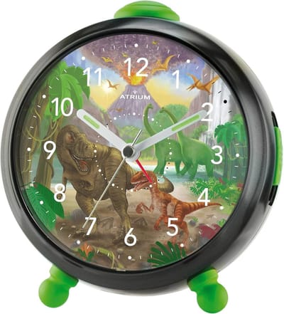 Kinderwekker Dinosaurus T-Rex met Licht en Snooze - Stil Analoge Wekker voor Jongens