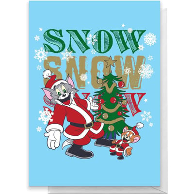 Tom And Jerry Snow Snow Snow Greetings Card - Standard Card