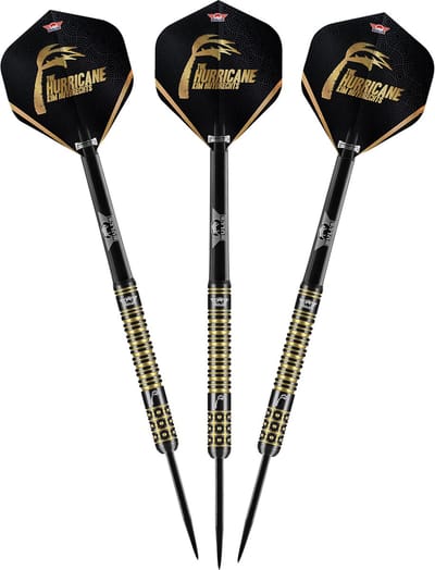 Bull's Kim Huybrechts 90% Black E2 - Steeltip Darts - Professionele Dartpijlen - Ultieme Grip
