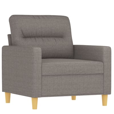 vidaXL - 4-delige - Loungeset - met - kussens - stof - taupe