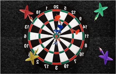 Solidchoice - Set van 6 Dartbord Wandbeschermers van Vilt