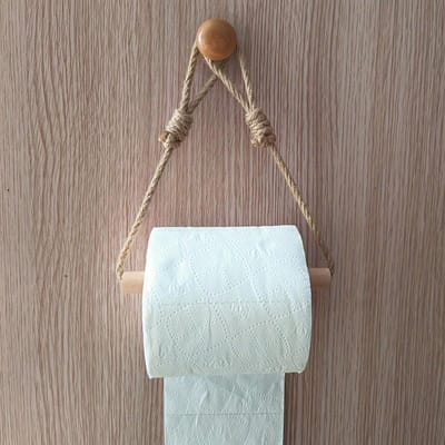 1 pièce Support de papier toilette suspendu, Porte-rouleau de papier toilette, Distributeur de mouchoirs décoratif, Support mural pour serviettes en papier de salle de bain
