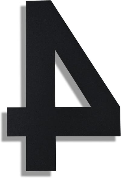 Huisnummer - Adrescijfer - Huis Markeren - Zwevend Effect - 8 Inch Hoog - Zwart