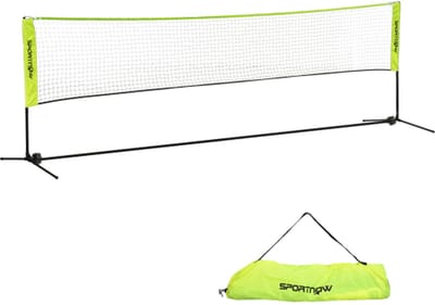 Badmintonnet Set Opvouwbaar Tennisnet - 103/120/155 cm Hoogteverstelbaar - Indoor/Outdoor - Met Transporttas - Metaal & Polyester - Groen
