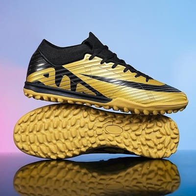 Nieuwe Heren Voetbalschoenen met Noppen Mid-top Hotseller Antislip FG/TF Hoge Kwaliteit Lichte Sneakers Futsal Binnenwedstrijd Voetbalschoenen 36