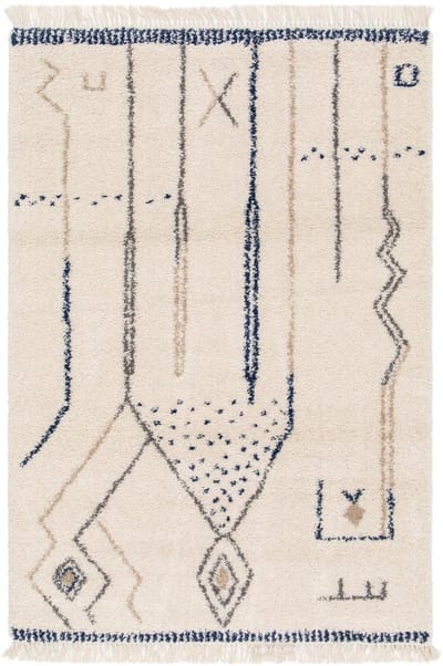 AFK Living - Dik tapijt met franjes etnische stijl GLYPH