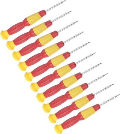 Mini kruiskopschroevendraaiers 1,5 mm - 10-delige set met anti-slip handvat voor precisiewerk aan brillen, horloges en laptops