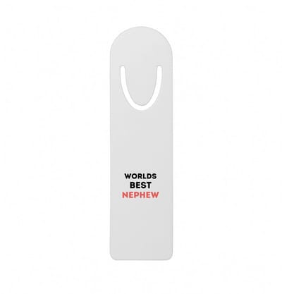 Hacebo® - worlds best nephew metalen boekenlegger - Neef - de beste neef - verjaardagscadeau - verjaardag - cadeau - cadeautje voor neef - neef artikelen - kado - geschenk - gift Bladwijzer boekenleggers - 12.7 cm x 3.2cm