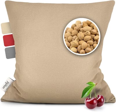 Warmteknuffel - Zandbeige - 24 x 25 cm - Katoenen Korrelkussen met Kersenpitten - Voor Kinderen en Volwassenen