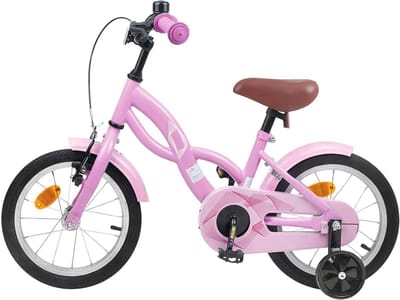 Kinderfiets - Jongensfiets Meisjesfiets - Buiten Spelen - Verstelbaar Zadel Handvatten - 16 Inch - Lichtroze