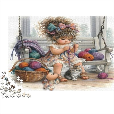 Gebreide Puzzel - Decoratie Puzzel - Ontspanning Thuis - Nauwkeurig Gesneden - 70 x 50 cm - Stijl-3