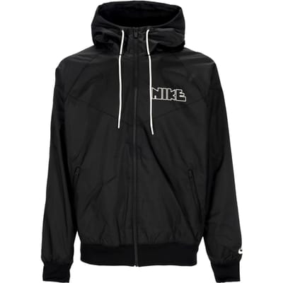 Windrunner windjack voor heren, geweven gevoerd, zwart/zwart/zwart/wit