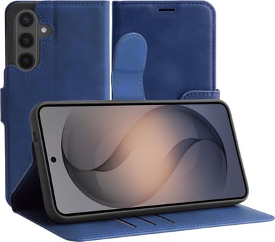 Just in Case hoesje geschikt voor Samsung Galaxy S26 Hoesje met Pasjeshouder - Premium Bookcase - Blauw