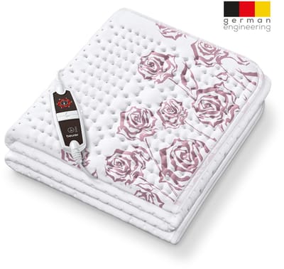 Beurer UB 75 Elektrische Warmtedeken – 1-persoons Onderdeken – 150 × 80 cm – 6 Warmtestanden – Katoenen bovenkant & Fleece onderkant – Automatische Uitschakeling – 5 Jaar Garantie