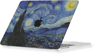 Lunso Geschikt voor MacBook Neo cover hoes - case - Van Gogh Sterrennacht