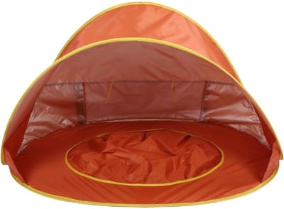 longziming -Pop-Up Strandtent - Baby Schuilplaats - Pop-Up Zonnetent - Snelle Opbouw In Seconden - Inggebouwd Babybadje Voor Waterplezier - Veilig Spelen Op Strand En Camping - 1 Set