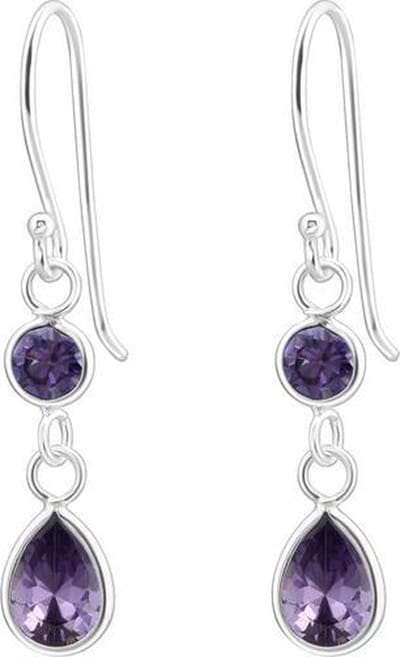 Montebello Oorbellen Abella A - 925 Zilver E-Coating - Druppel - 6x25mm