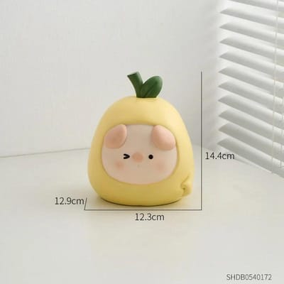 Creatieve Fruitvormige Lieve Varkens Spaarpot Huisdecoratie Beeldje Modern Eenvoudig Woonkamer Ornament Spaarpot Verjaardagscadeau