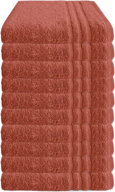 Byrklund handdoeken 50 x 100 - set van 10 - 100% Katoen - Hotelkwaliteit - Zacht en Absorberend - Terra