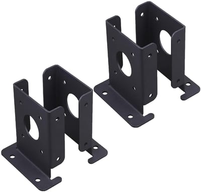 Paalvoetbeugel - Paalsteun Reling - Pergola Stabiliseren - Verstelbare Houtdikte - 9x9 cm - Zwart