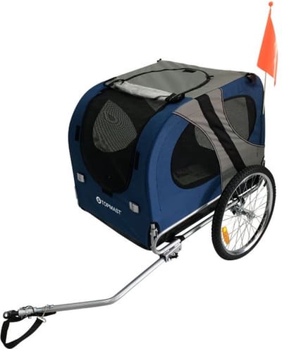 Hondenfietskar Starline Original L - Blauw - Opvouwbaar - Hondenaanhanger - Fietskar Voor Honden tot 40 KG