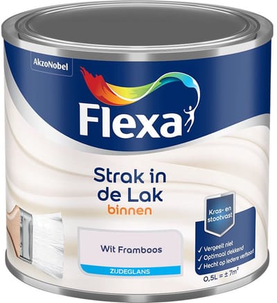 Flexa - Strak In De Lak Binnenlak Zijdeglans - Wit Framboos - Mengverf - 500 Ml