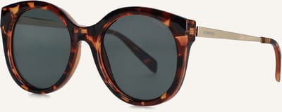 KOMONO Ellis Metal Zonnebrillen Dames - Bruin - Maat ONESIZE