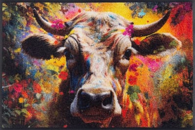 Kleen-Tex Wash+Dry Design Wasbare Deurmat - Cowy McCow - 50 x 75cm