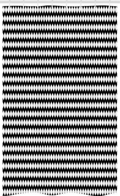 ABAKUHAUS Nerveus douchegordijn – Abstract – 120x180 cm – Zwart/Wit