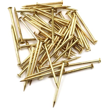 Store_9 - Stalen pennen - Plint pennen - 100 stuks - Messing - Nagelpennen - Geschikt voor houtbewerking - 30 mm