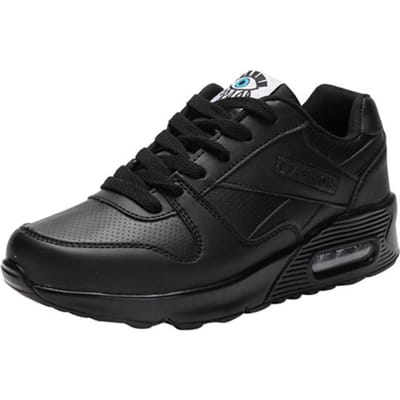 Dames Chunky Sneakers Vetersluiting Platform Gevulkaniseerde Schoenen Roze Mode Enkele Schoen Platte Schoenen 40 zwart