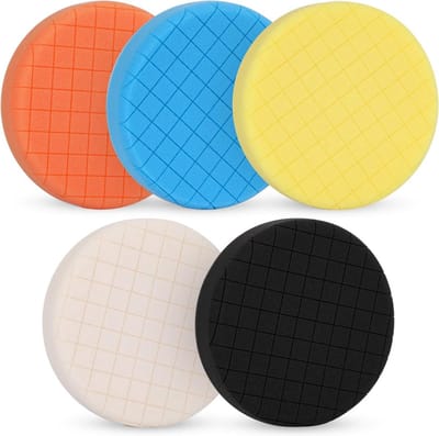5-delige set composiet polijstpads van 5 inch – Autopolijstset, polijstpads/slijppads voor RO/DA dual-action polijstmachines.