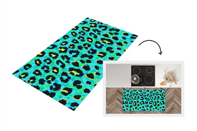 Keukenloper - Loper keuken - Panterprint - Neon - Dieren - Design - 120x60 cm - Keukenloper vinyl
