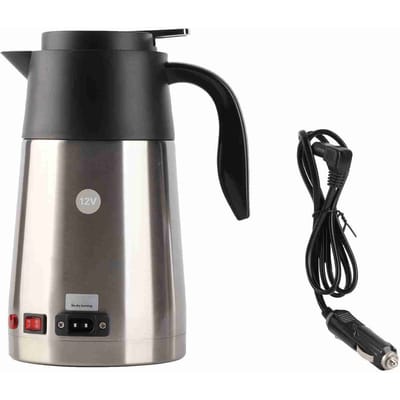 12V 1300ml Acier Inoxydable Voiture Camion Voyage Bouilloire Électrique Tasse à Eau Chauffée