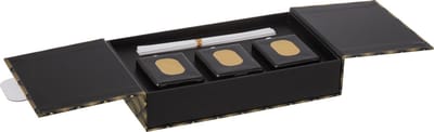 J-Line geurstokjes Midnight Deluxe - Sapphire Amber Tea - zwart/goud - doos van 3