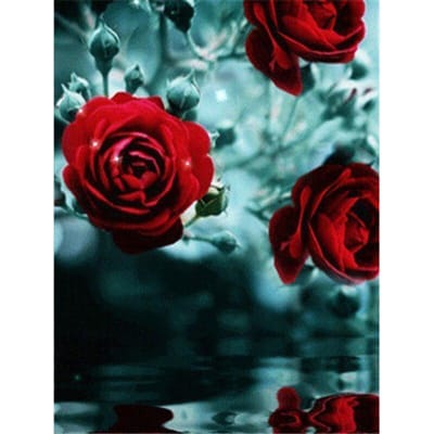 5D Diamond schilderij Rose Flower Crystal volledige ronde boor diamant borduurwerk kruissteek 20X30CM blue