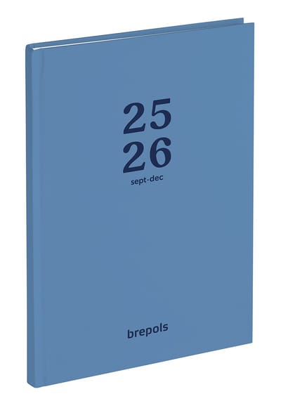 Brepols agenda 2026 - 16Maanden - week - Bretime CORAL - Schoolagenda - 1 week op 2 pagina's - Weekoverzicht - Blauw - 14.8 x 21 cm - september 2025 tm december 2026