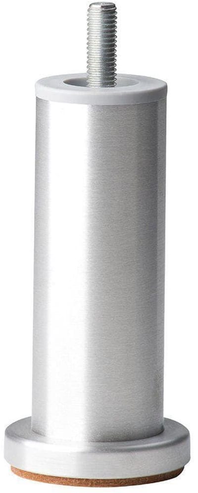 Meubelpoot aluminium rond Ø 4,2 cm en hoogte 12 cm (M10) - Set van 4 stuks